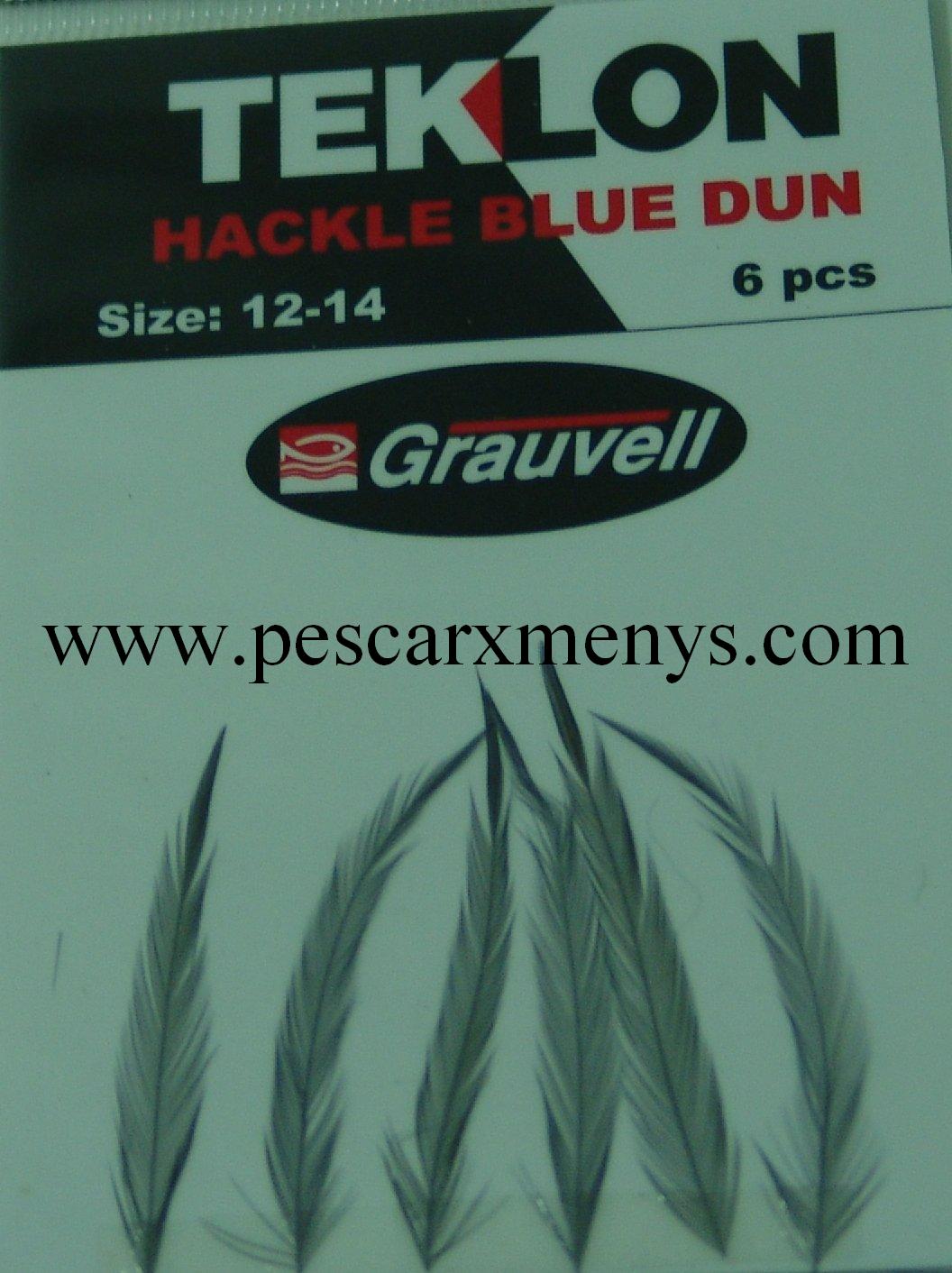 HACKLE TEKLON BLUE DUN 12/14