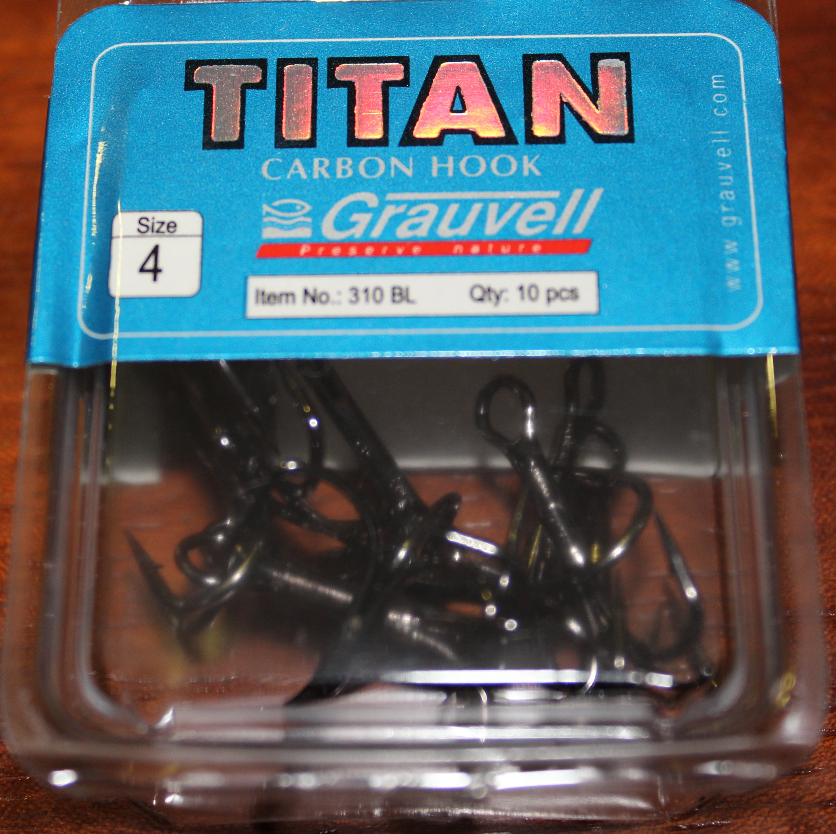 GRAUVELL ANZUELO TRIPLE TITAN 310BL 4 (10unidades)