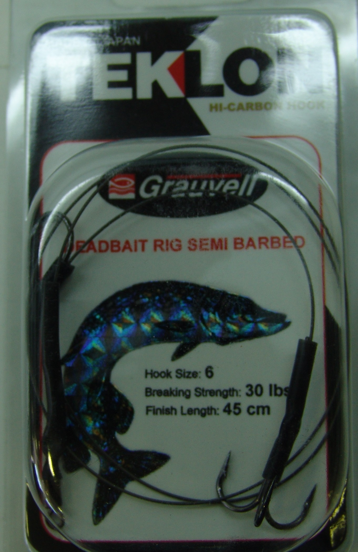ANZUELO GRAUVELL TEKLON DEADBAIT RIG SEMI BARBED 6
