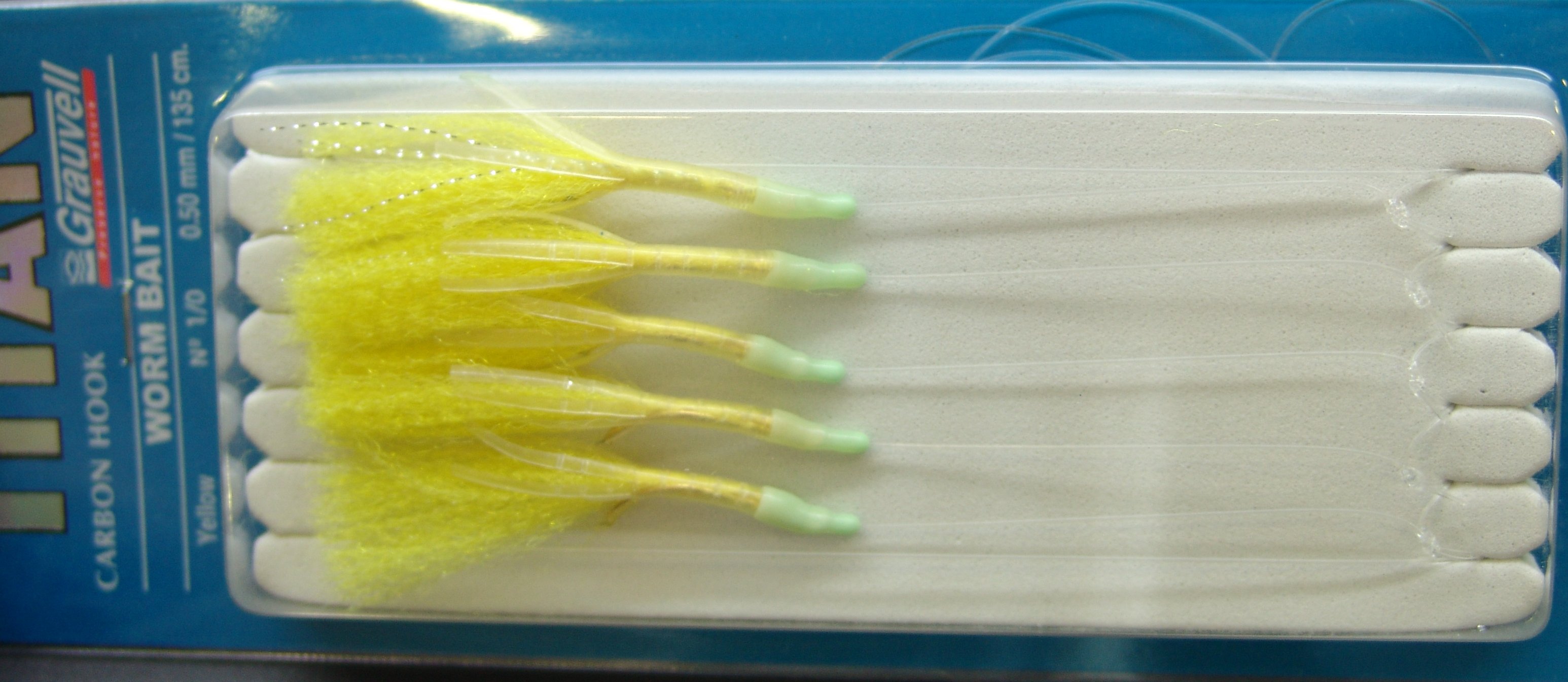 SABIKI - GRAUVELL - WORM BAIT 1/0 YELLOW
