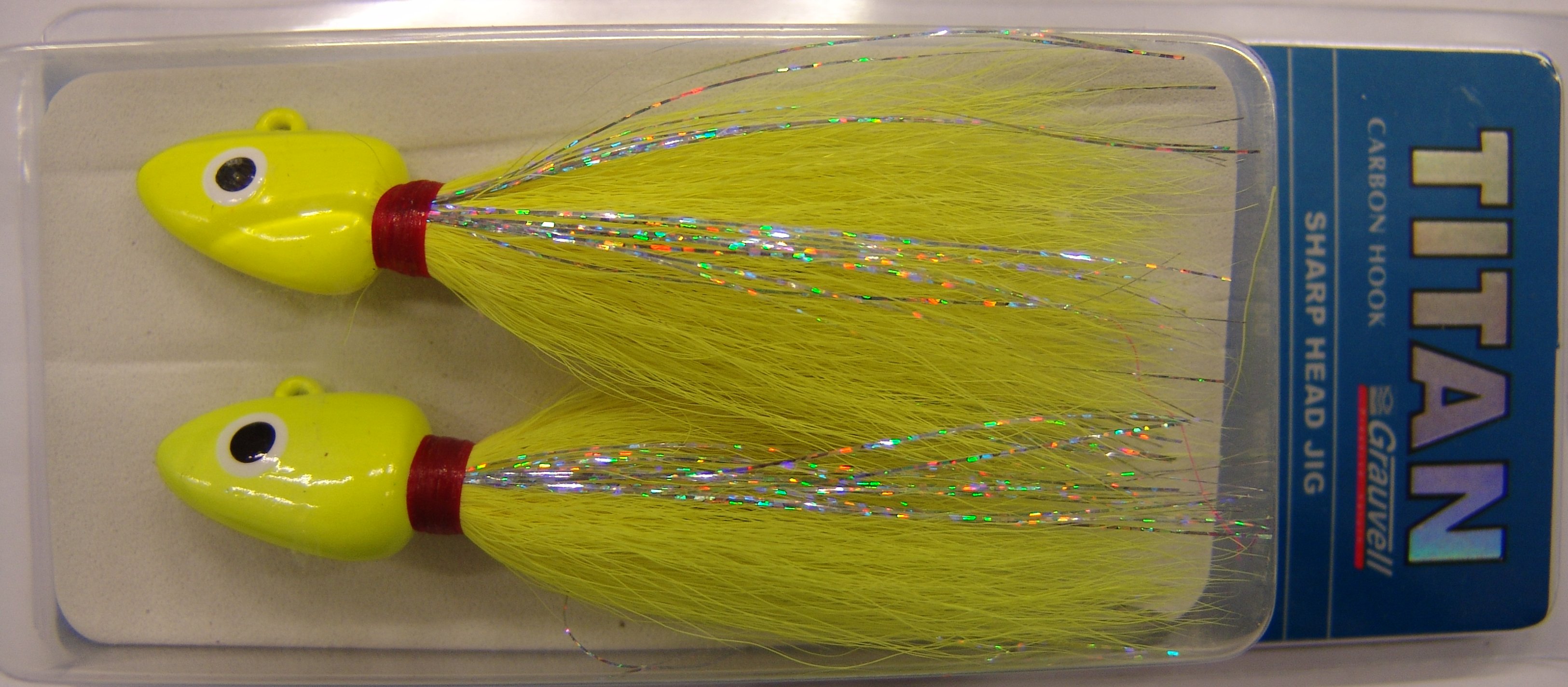 SHARP HEAD JIG 1 1/2 OZ  5/0 CHARTREUSE