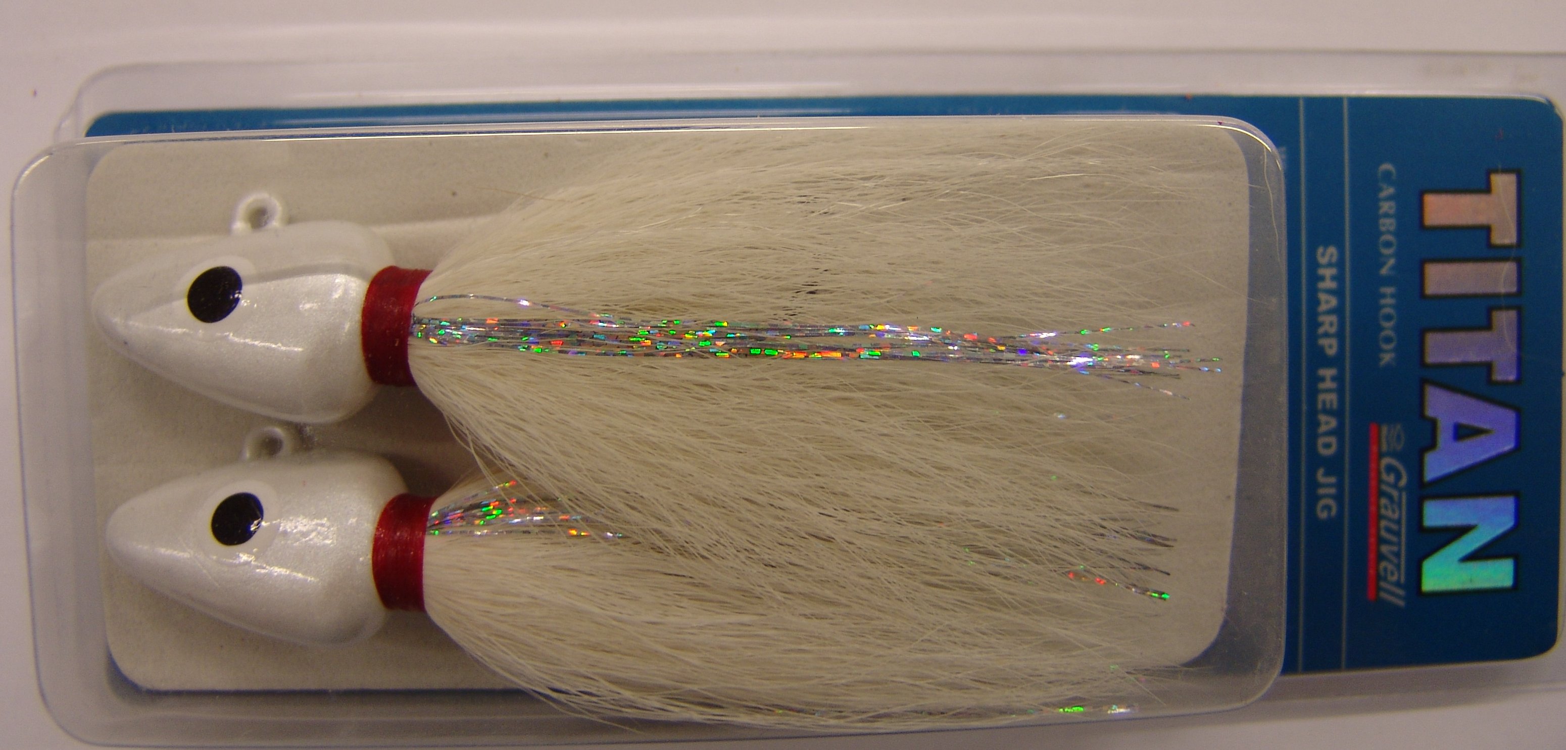 SHARP HEAD JIG 2 1/2 OZ  6/0 WHITE