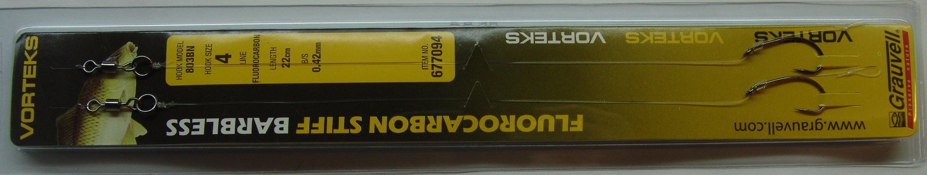 FLUOROCARBON STIFF BARBLESS 4 (2 unidades)