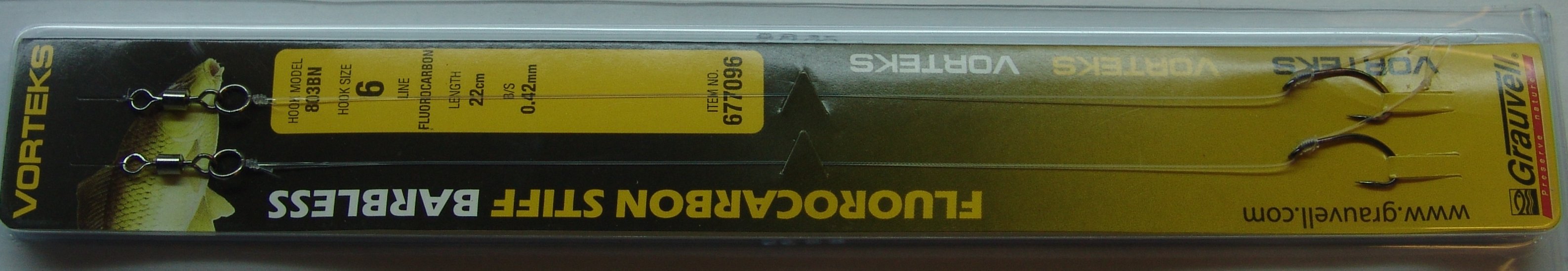 FLUOROCARBON STIFF BARBLESS 6 (2 unidades)