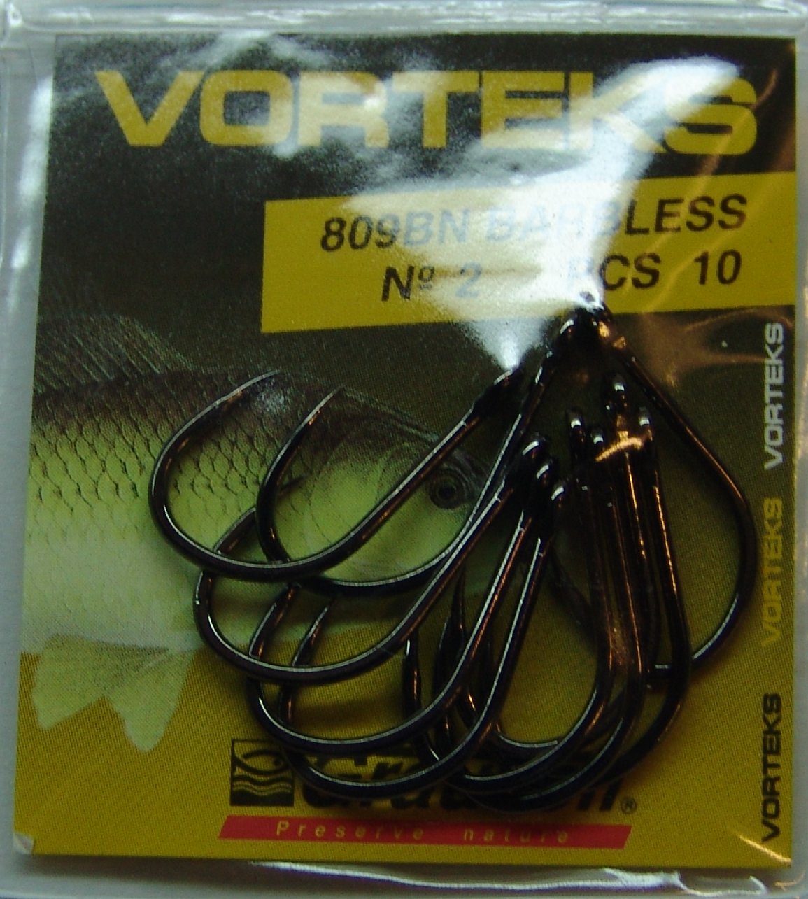 ANZUELO VORTEKS 809BN 2 BARBLESS (10 unidades)