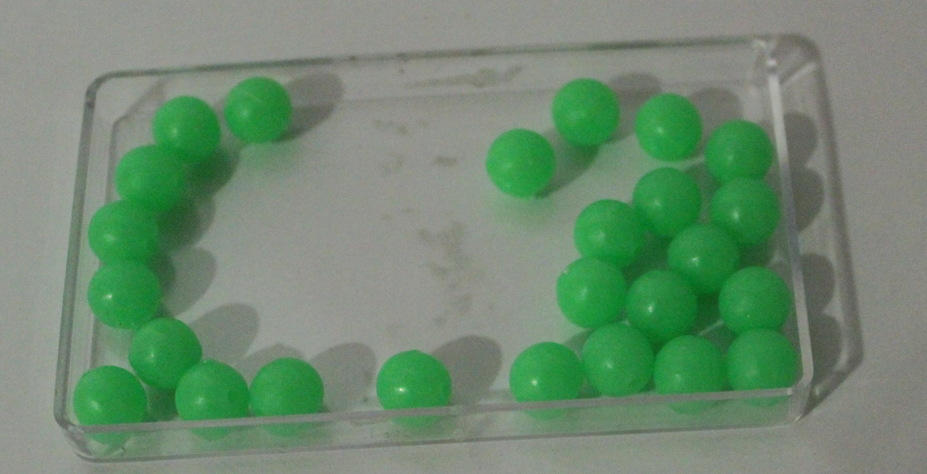 PERLAS 07 9MM FLUO GREEN (25 unidades)