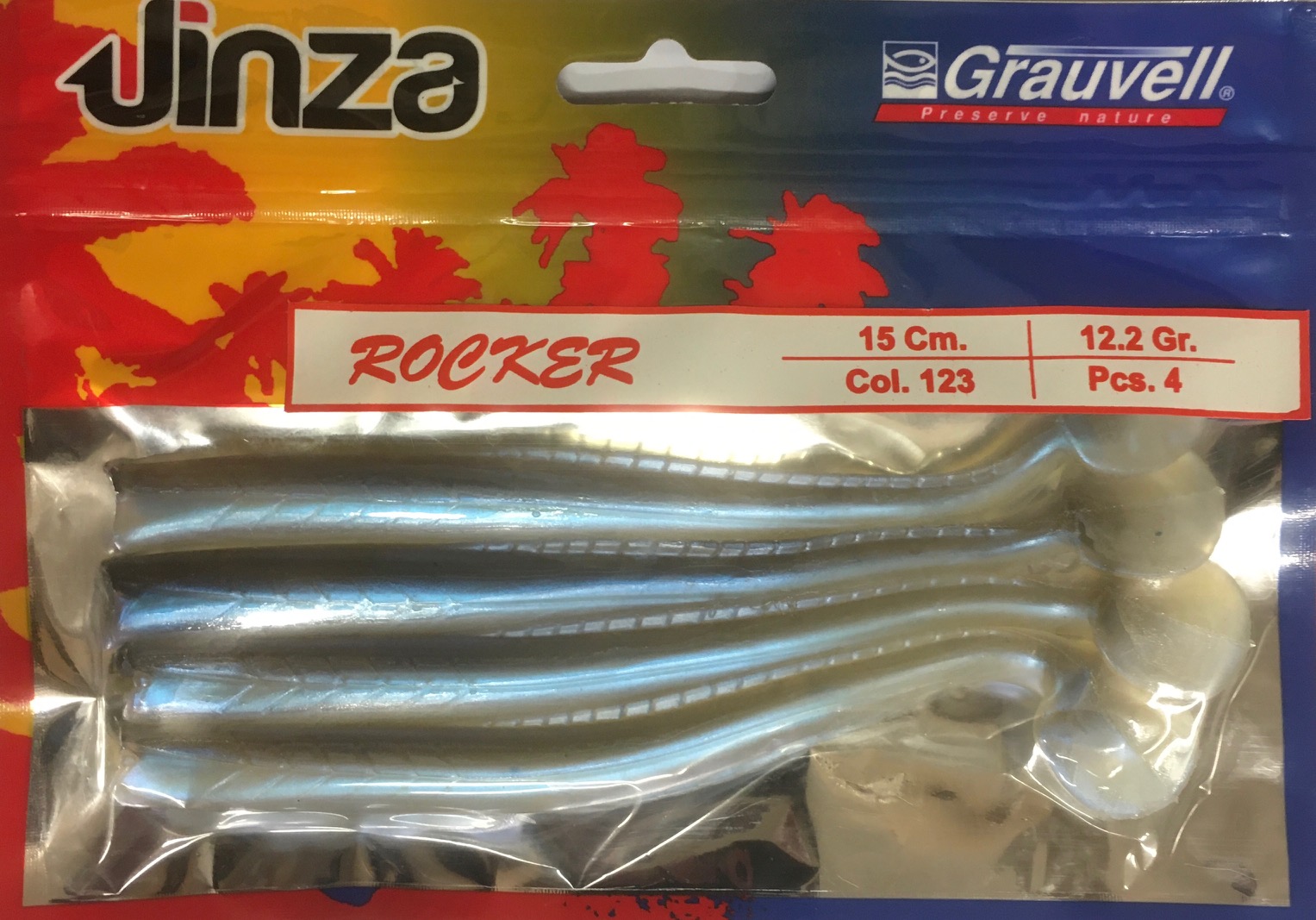 VINILO JINZA ROCKER 15CM 123 4PCS
