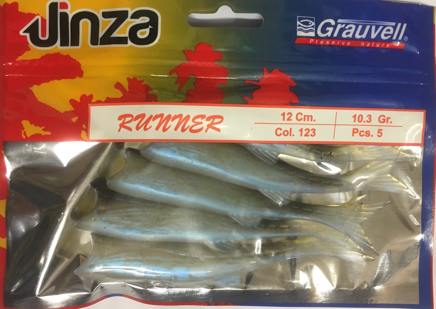 VINILO JINZA RUNNER 12CM 123 5PCS