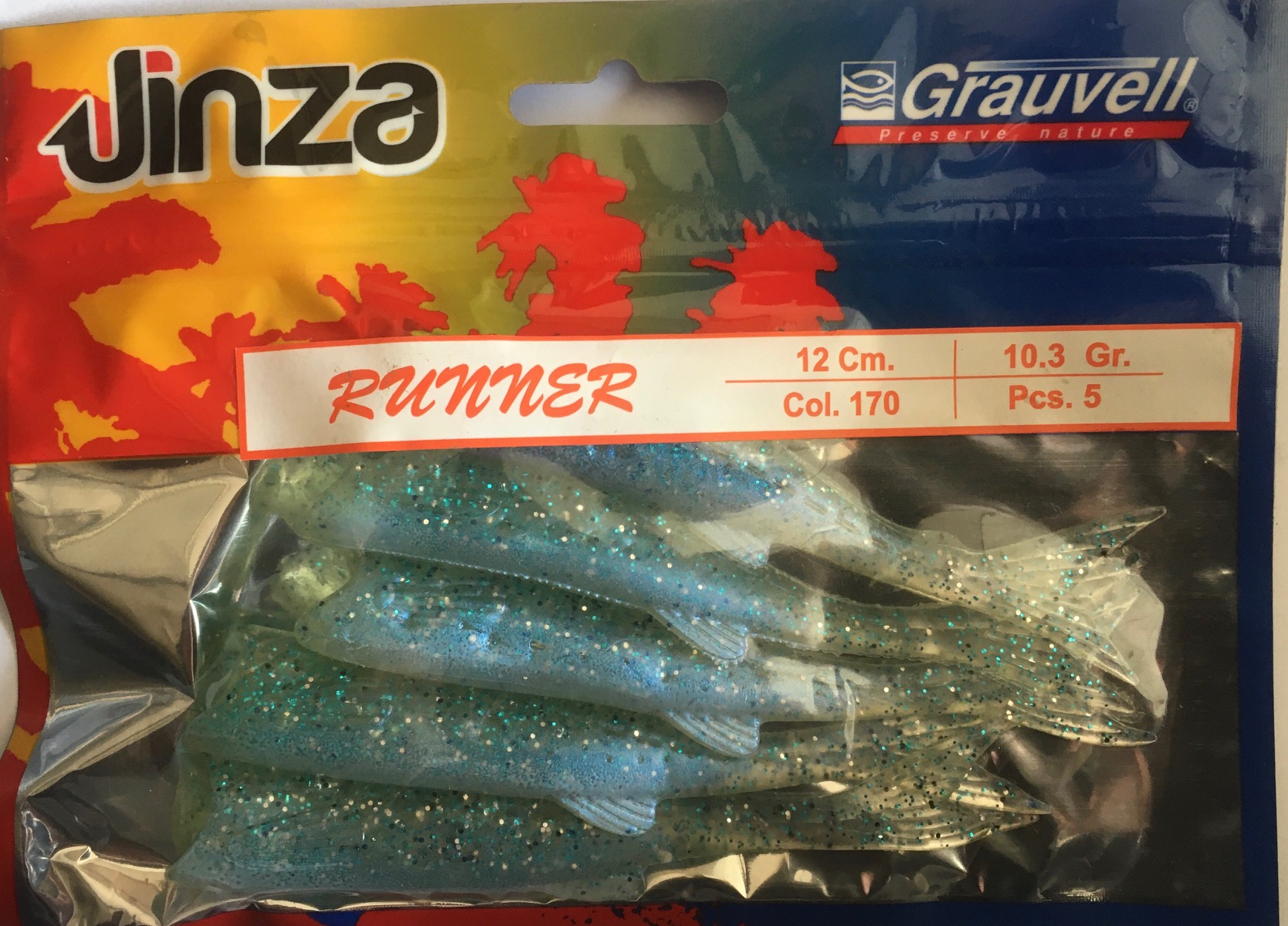 VINILO JINZA RUNNER 12CM 170 5PCS
