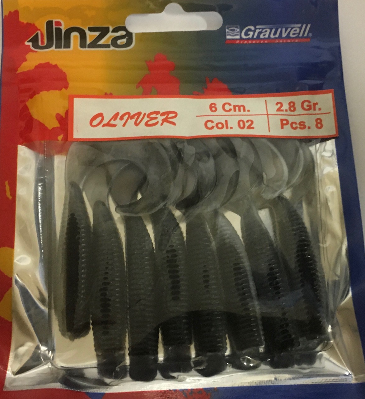 VINILO JINZA OLIVER 6CM 02 (8 unidades)