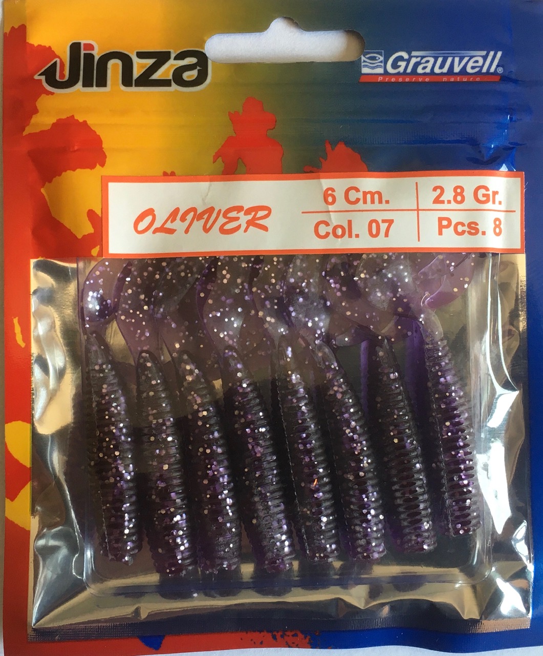 VINILO JINZA OLIVER 6CM 07 (8 unidades)