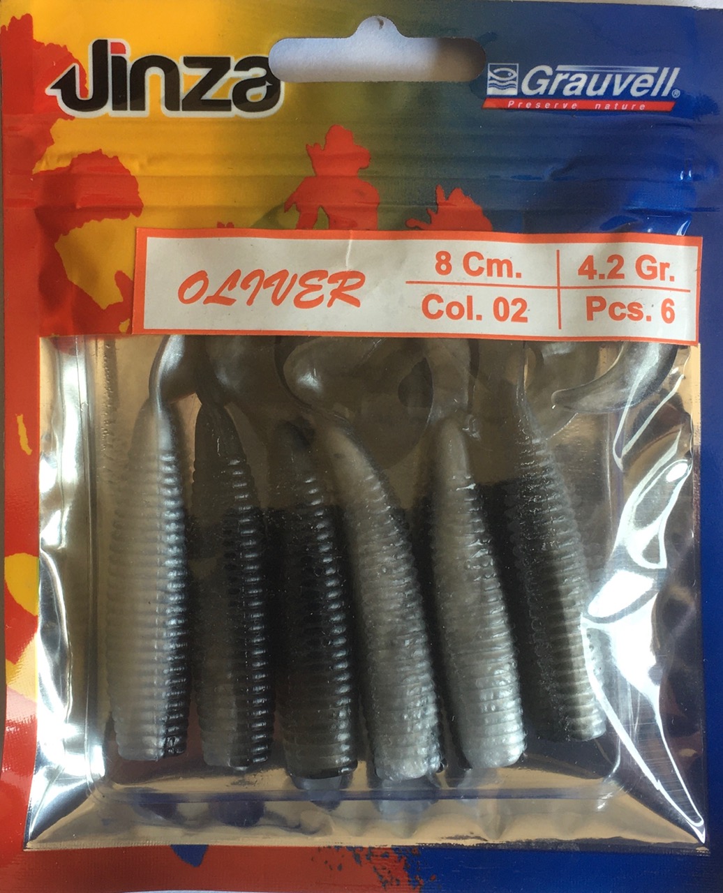 VINILO JINZA OLIVER 8CM 02 (6 unidades)