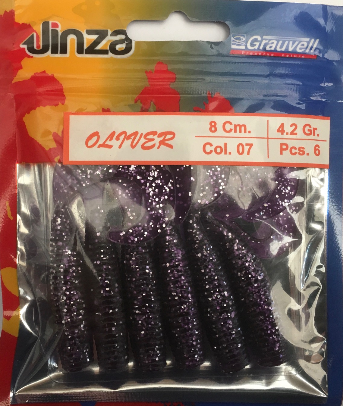 VINILO JINZA OLIVER 8CM 07 (6 unidades)