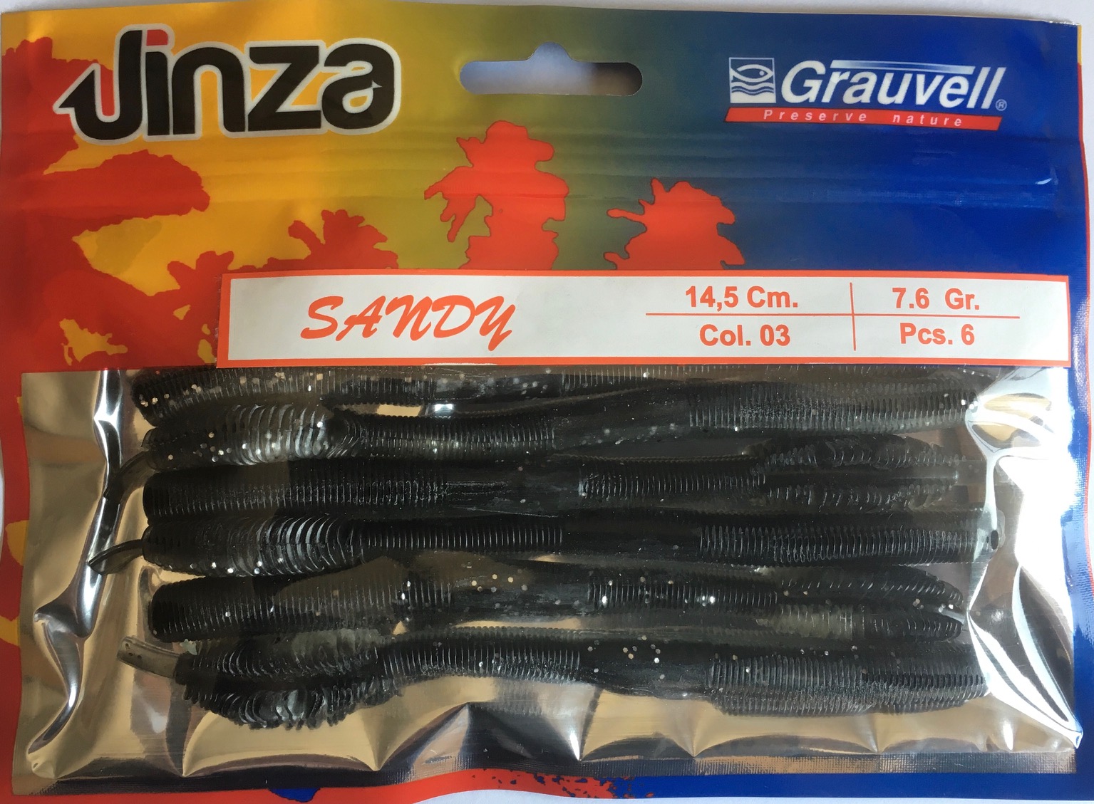 VINILO JINZA SANDY 14,5CM 03 (6 unidades)