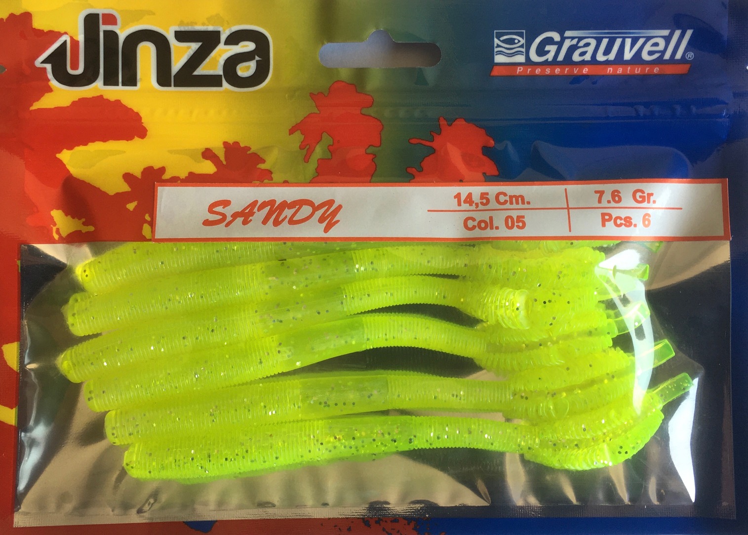 VINILO JINZA SANDY 14,5CM 05 (6 unidades)
