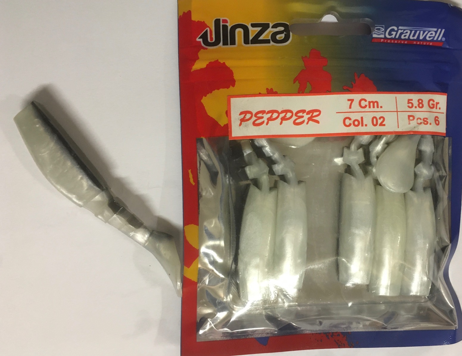 VINILO JINZA PEPPER 7CM 02 (6 unidades)