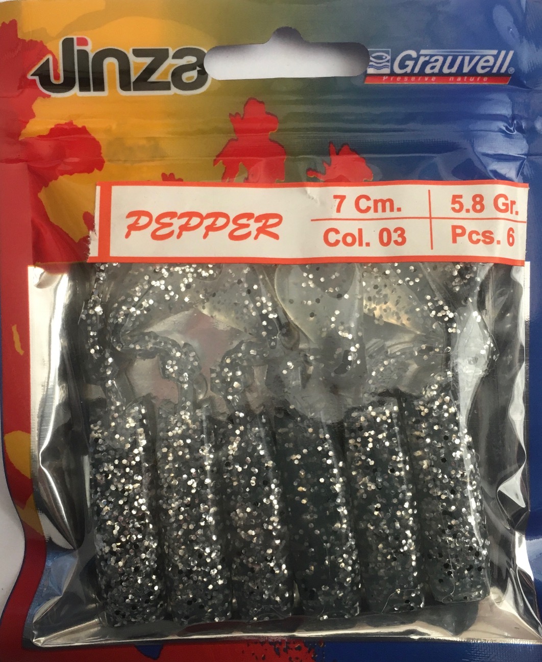 VINILO JINZA PEPPER 7CM 03 (6 unidades)