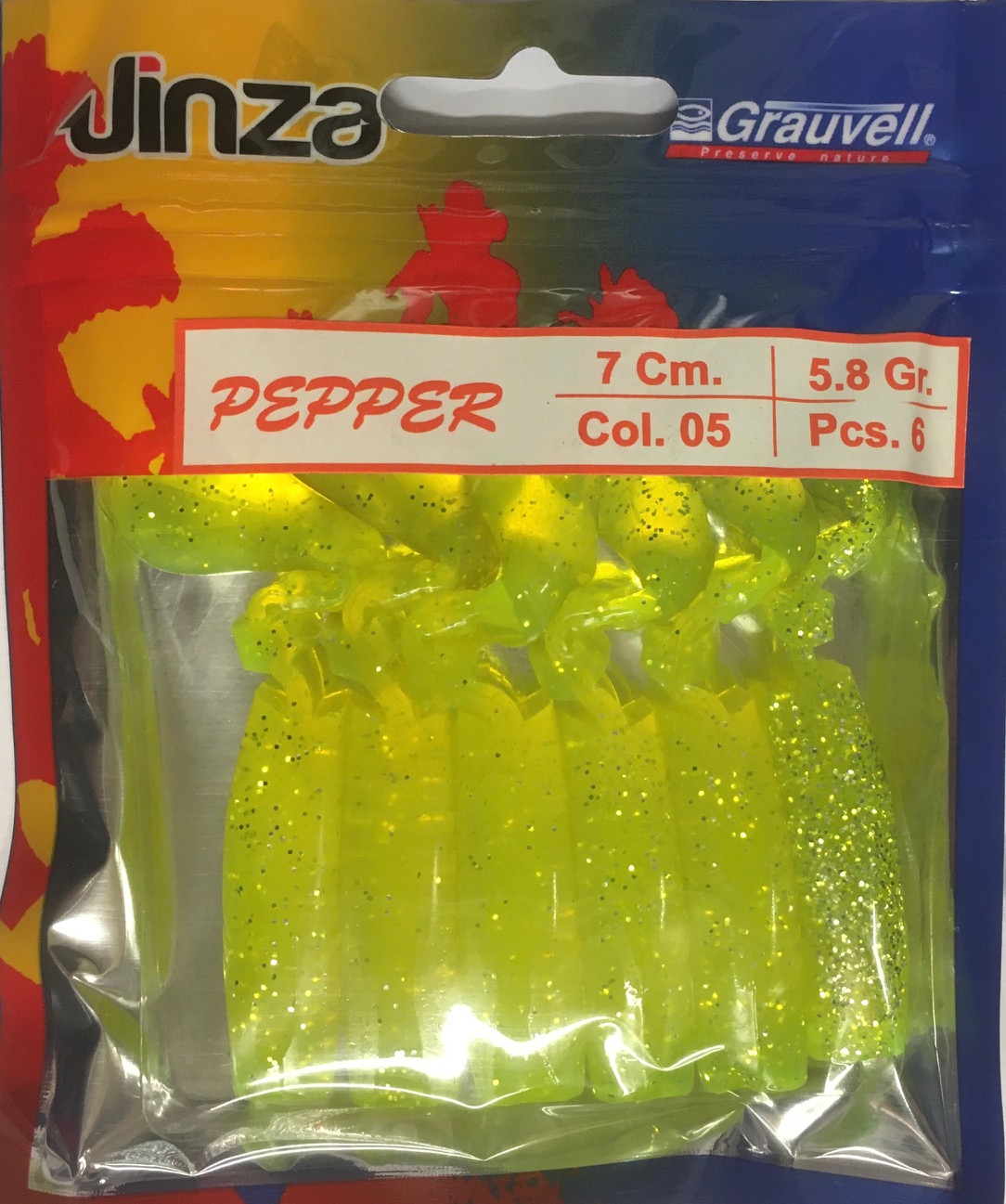 VINILO JINZA PEPPER 7CM 05 (6 unidades)