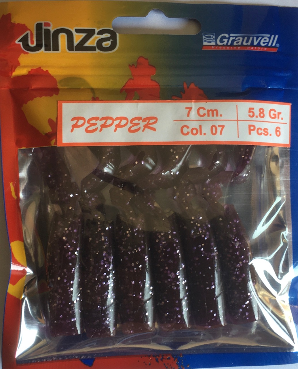 VINILO JINZA PEPPER 7CM 07 (6 unidades)