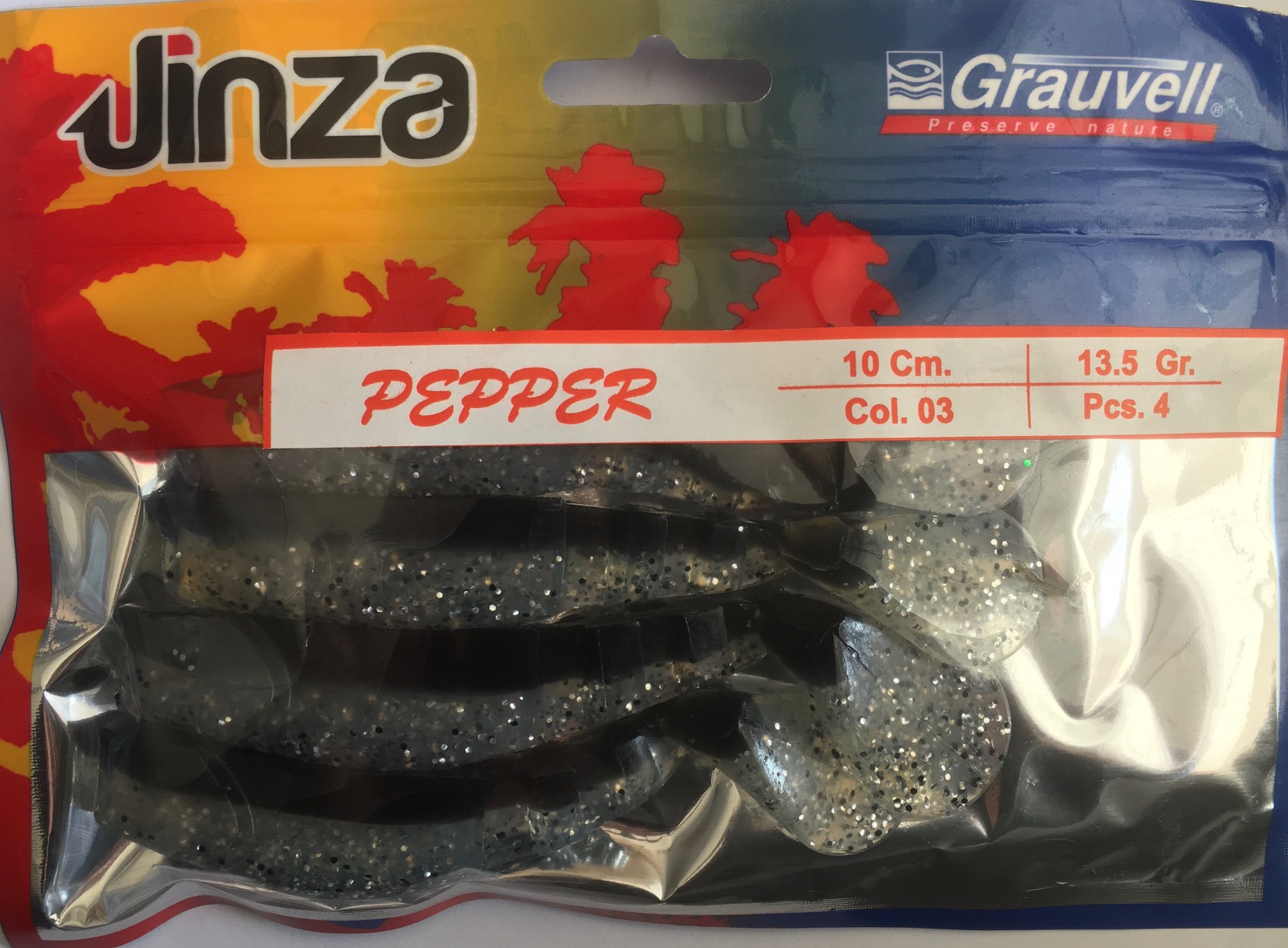 VINILO JINZA PEPPER 10CM 03 (4 unidades)