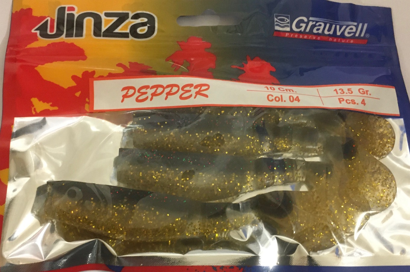 VINILO JINZA PEPPER 10CM 04 (4 unidades)