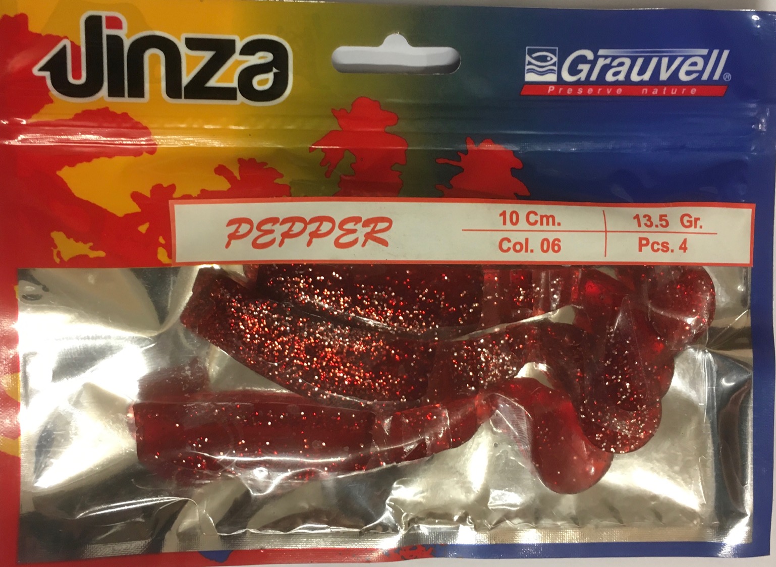 VINILO JINZA PEPPER 10CM 06 (4 unidades)