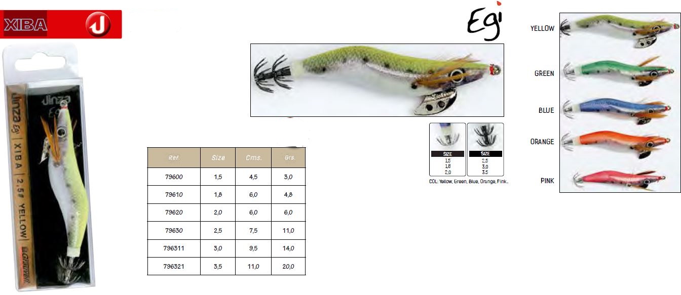 JINZA EGI XIBA 1,8 YELLOW (6cm-4.8gr)