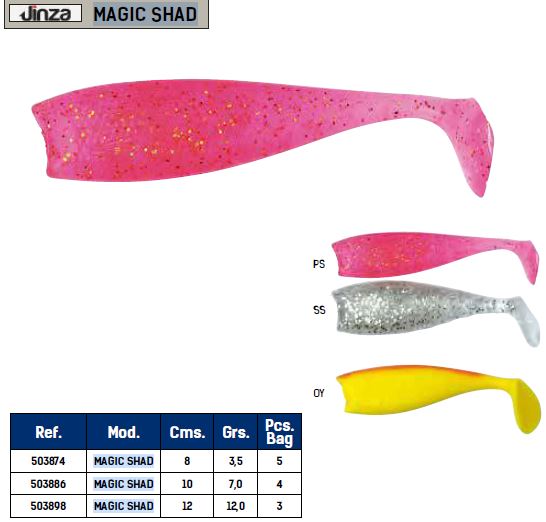 JINZA MAGIC SHAD 10 PS 4PCS