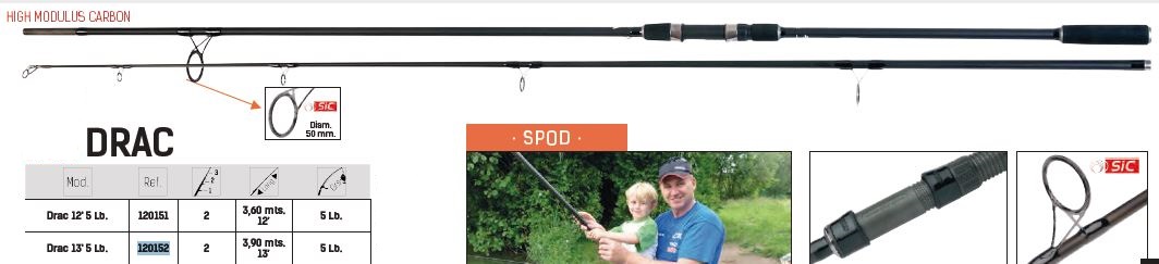 CAÑA GRAUVELL VORTEKS DRAC 13 5LB SPOD