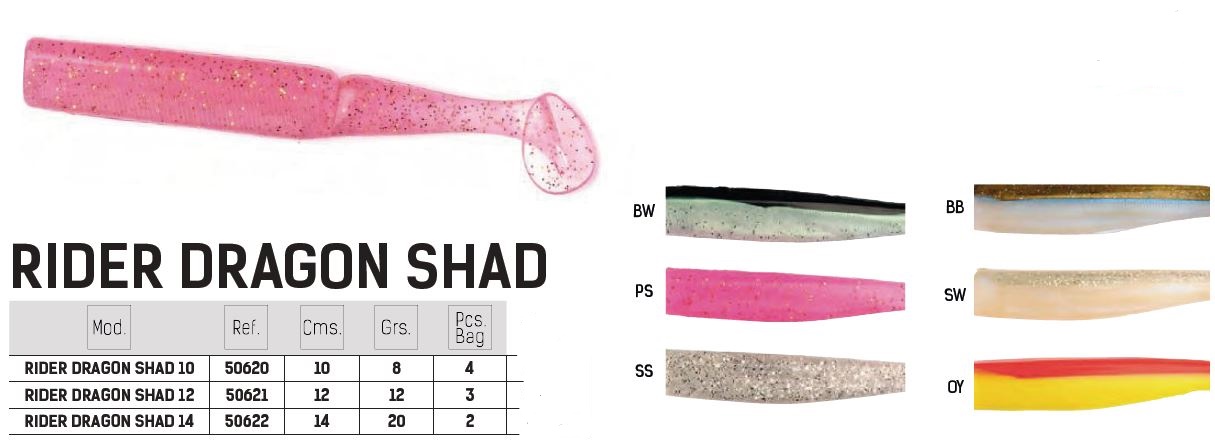 JINZA SEAGULL RIDER DRAGON SHAD 12 SW 3PCS
