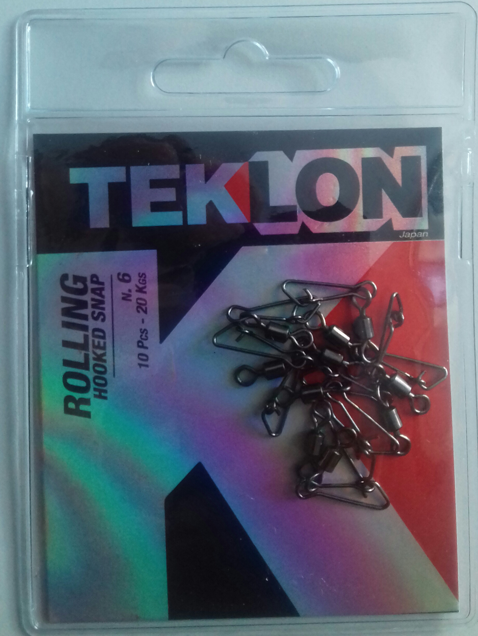 EMERILLON TEKLON ROLLING W/ HOOKED SNAP 6 (10 unidades)
