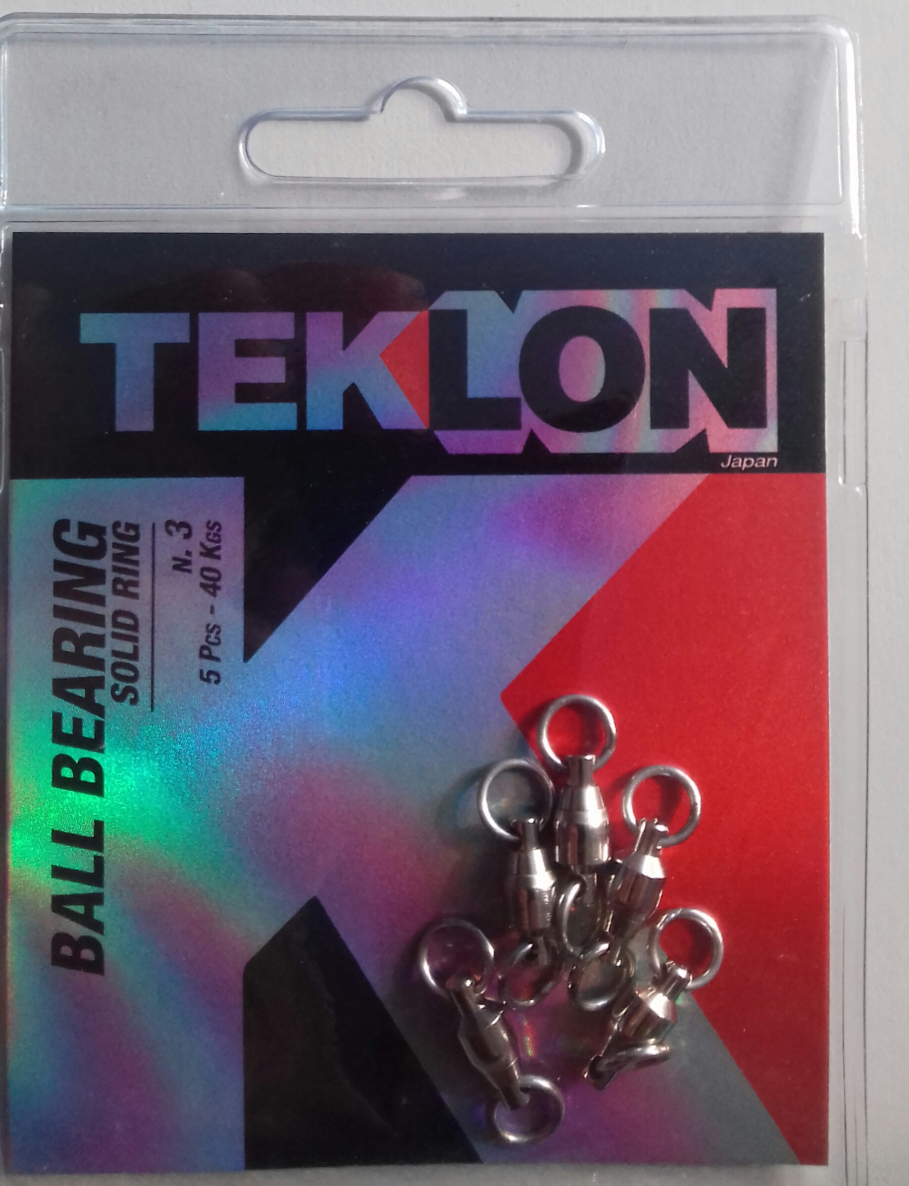 EMERILLON TEKLON BALL BEARING W/SOLID RING 3 (5 unidades)