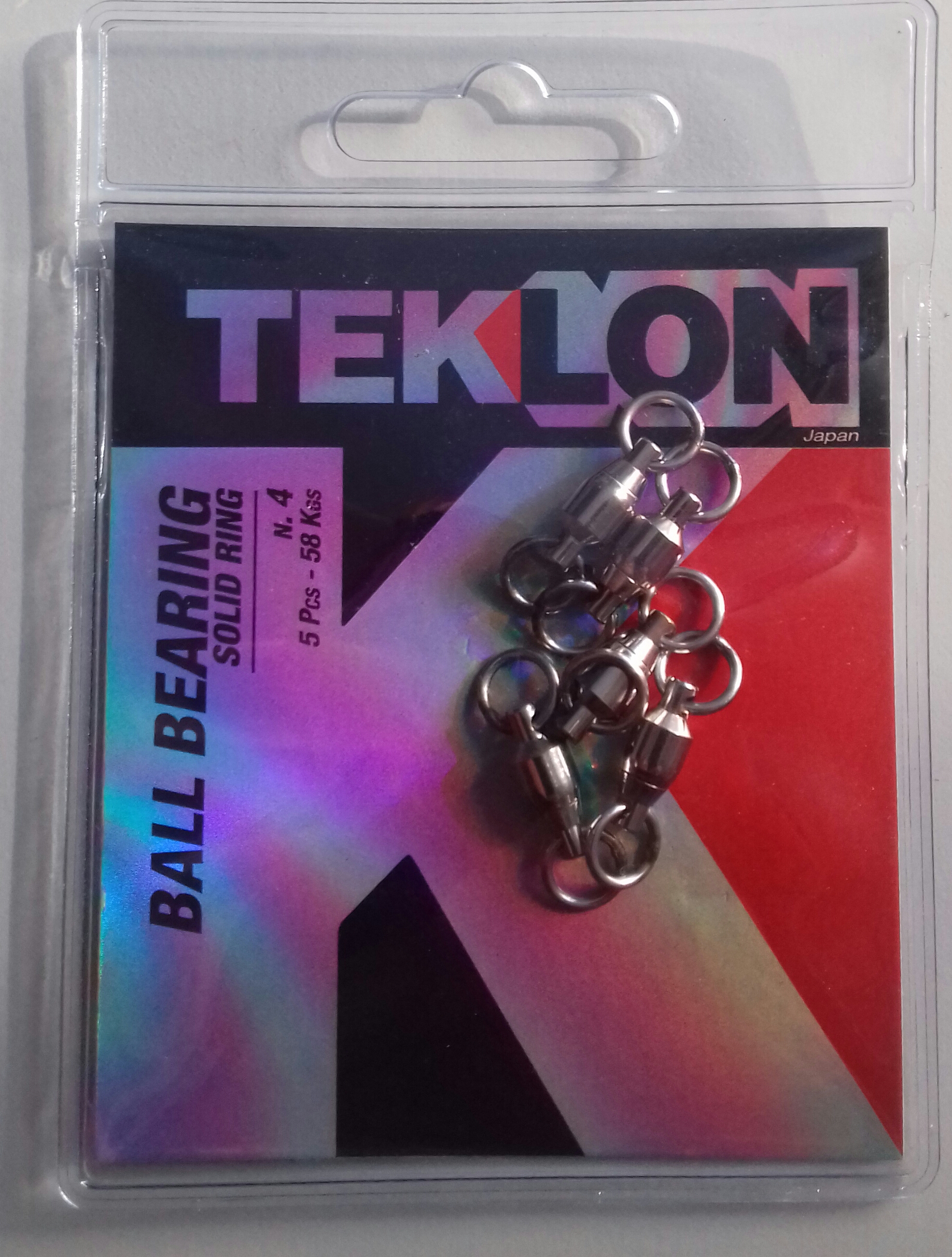 EMERILLON TEKLON BALL BEARING W/SOLID RING 4 (5 unidades)