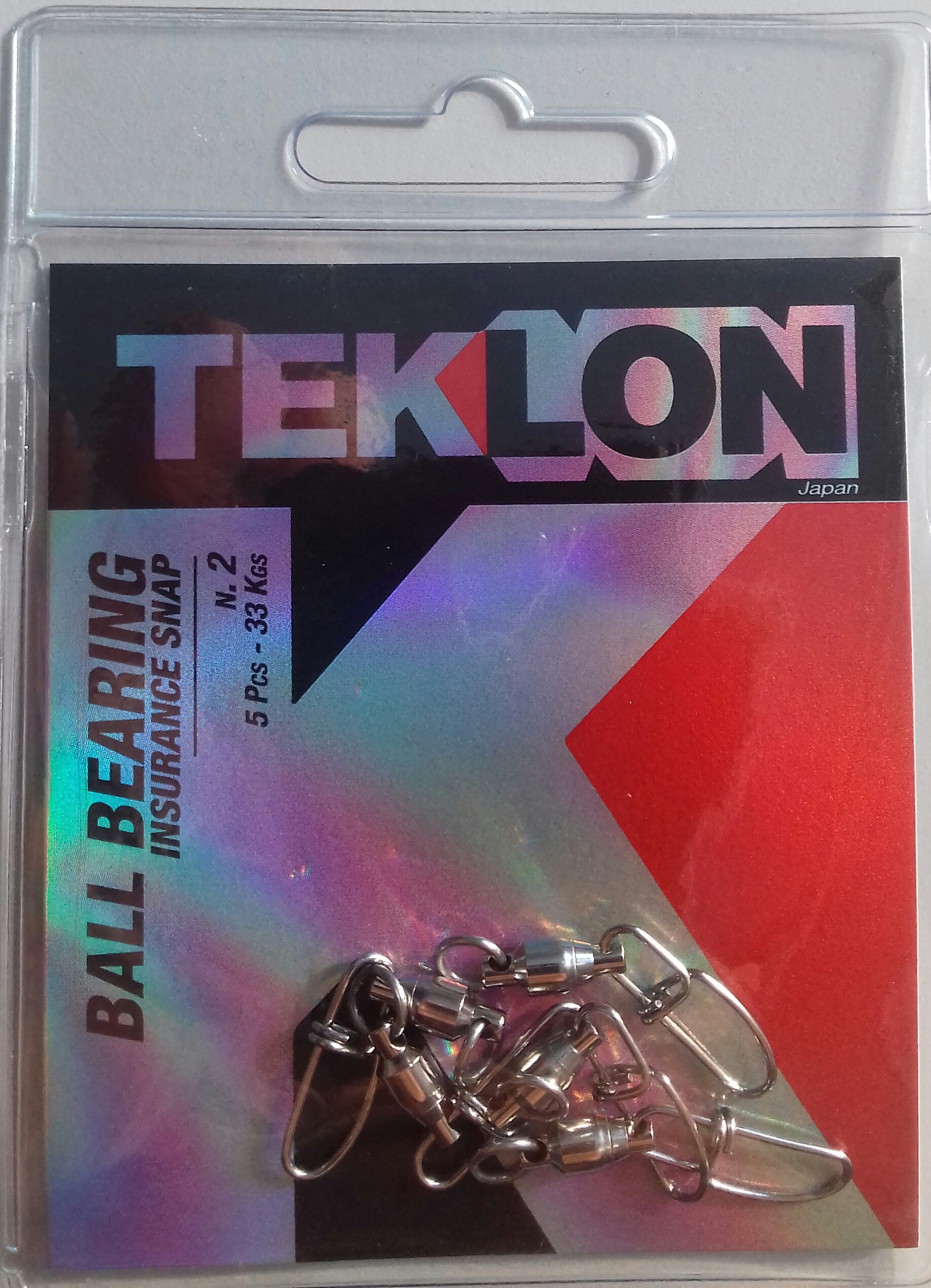 EMERILLON TEKLON BALL BEARING W/ INSURANCE SNAP 2 (5 unidades)
