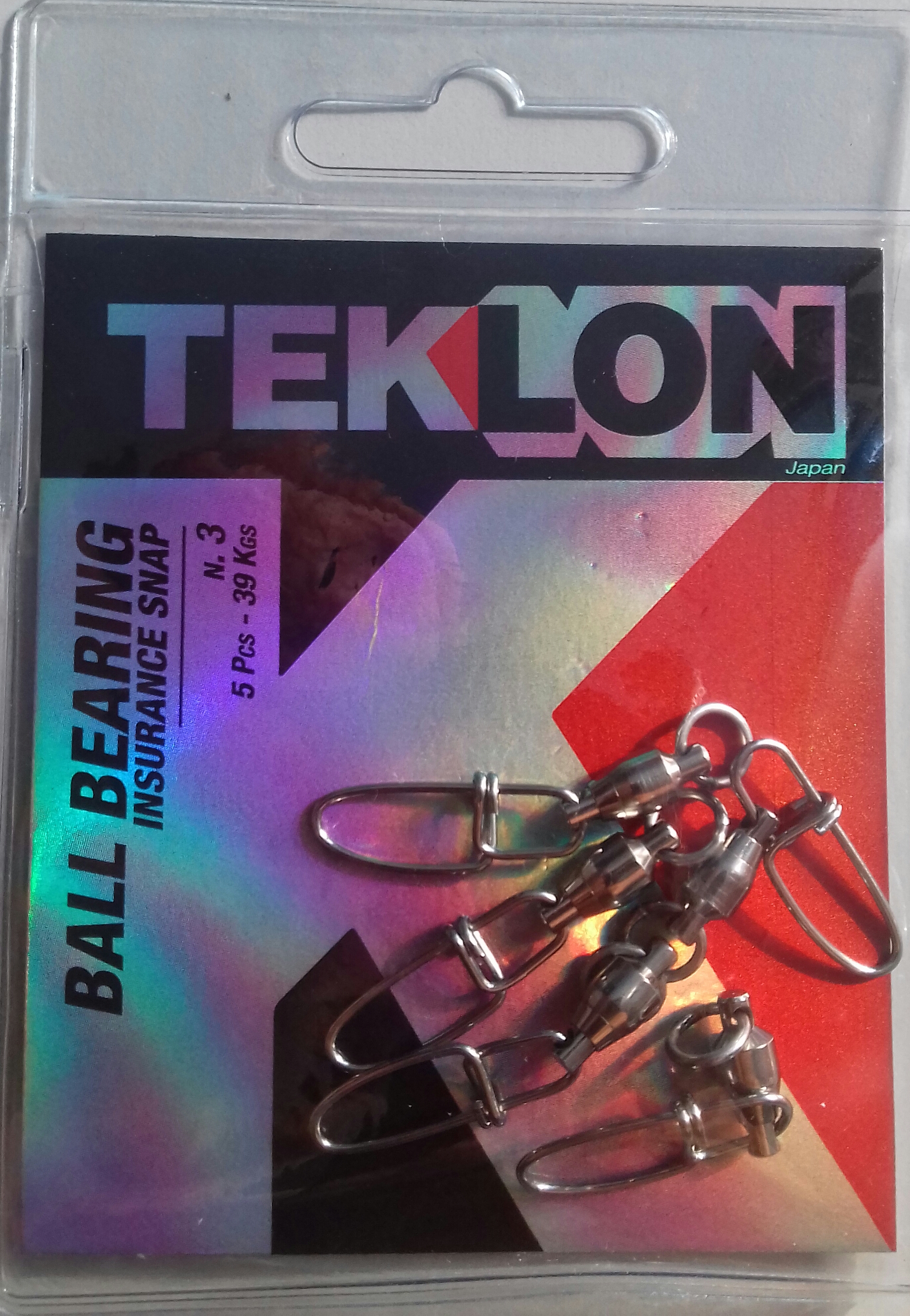 EMERILLON TEKLON BALL BEARING W/ INSURANCE SNAP 3 (5 unidades)