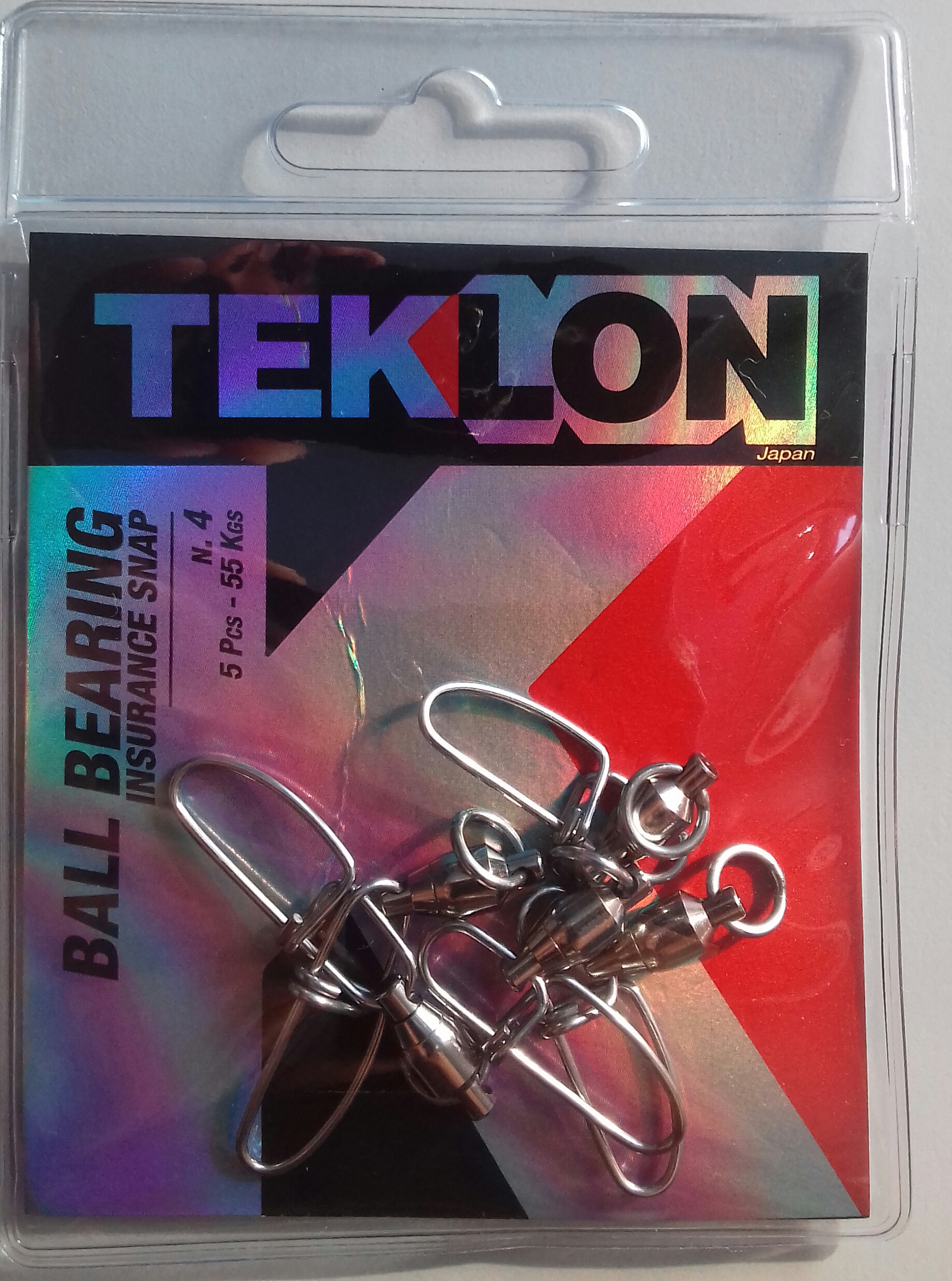 EMERILLON TEKLON BALL BEARING W/ INSURANCE SNAP 4 (5 unidades)