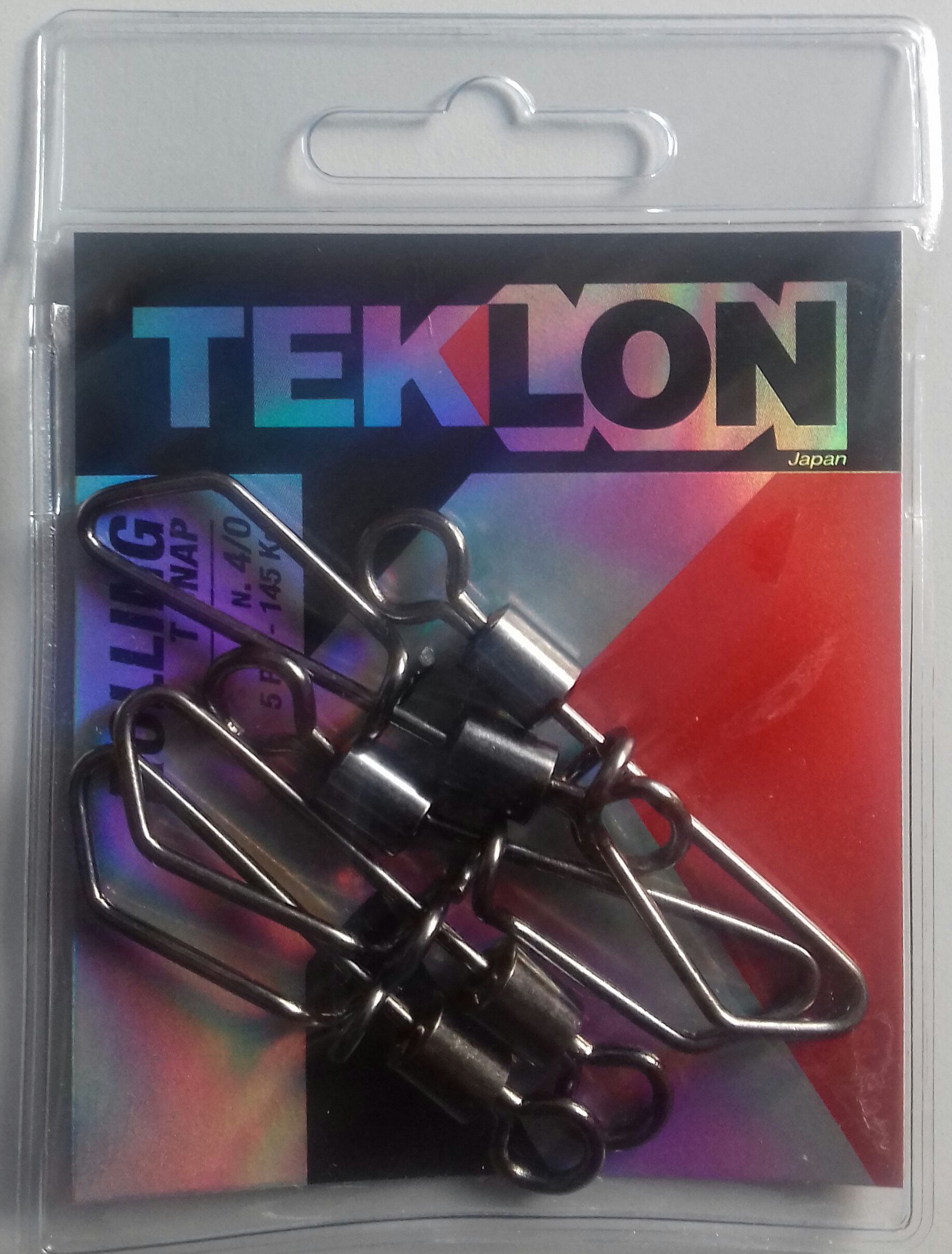 EMERILLON TEKLON ROLLING W/ T SNAP 4/0 (5 unidades)
