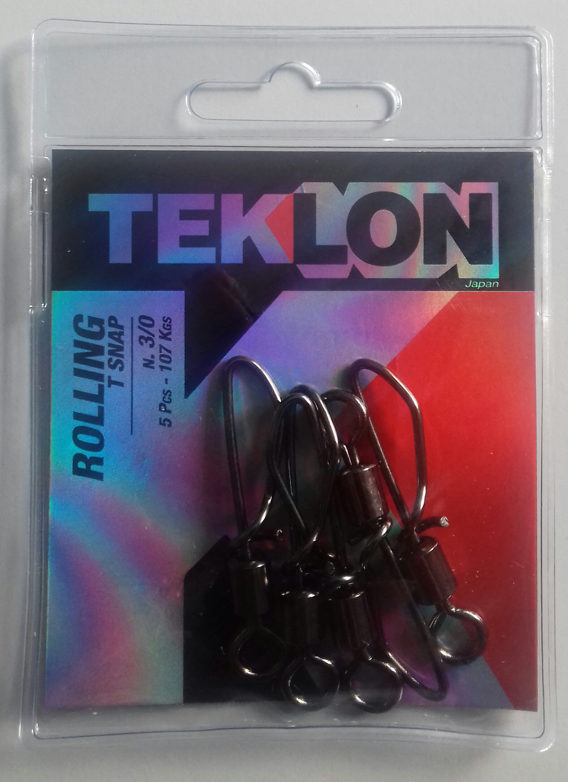 EMERILLON TEKLON ROLLING W/ T SNAP 3/0 (5 unidades)