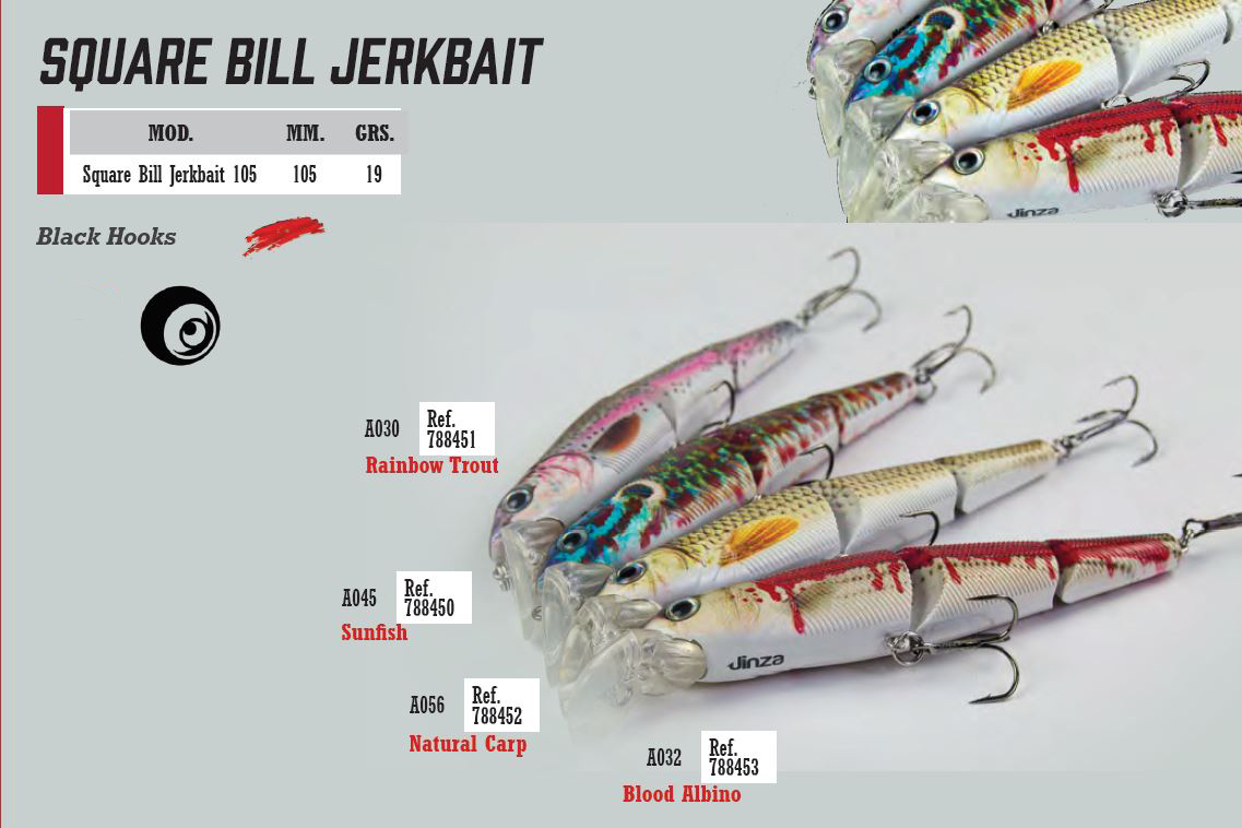 JINZA SUPERNATURAL SQUARE BILL JERKBAIT 105 A056