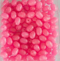 BEADS OVAL FOSFO PINK 506 TALLA M (100u)