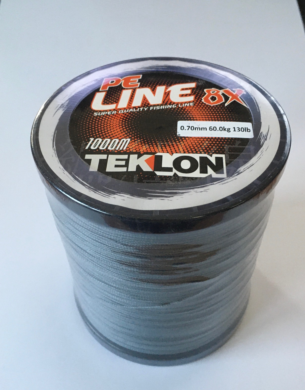 TEKLON PE 8X LIGHT GREY 1000 mts 0,70 mm 60kg 130lb