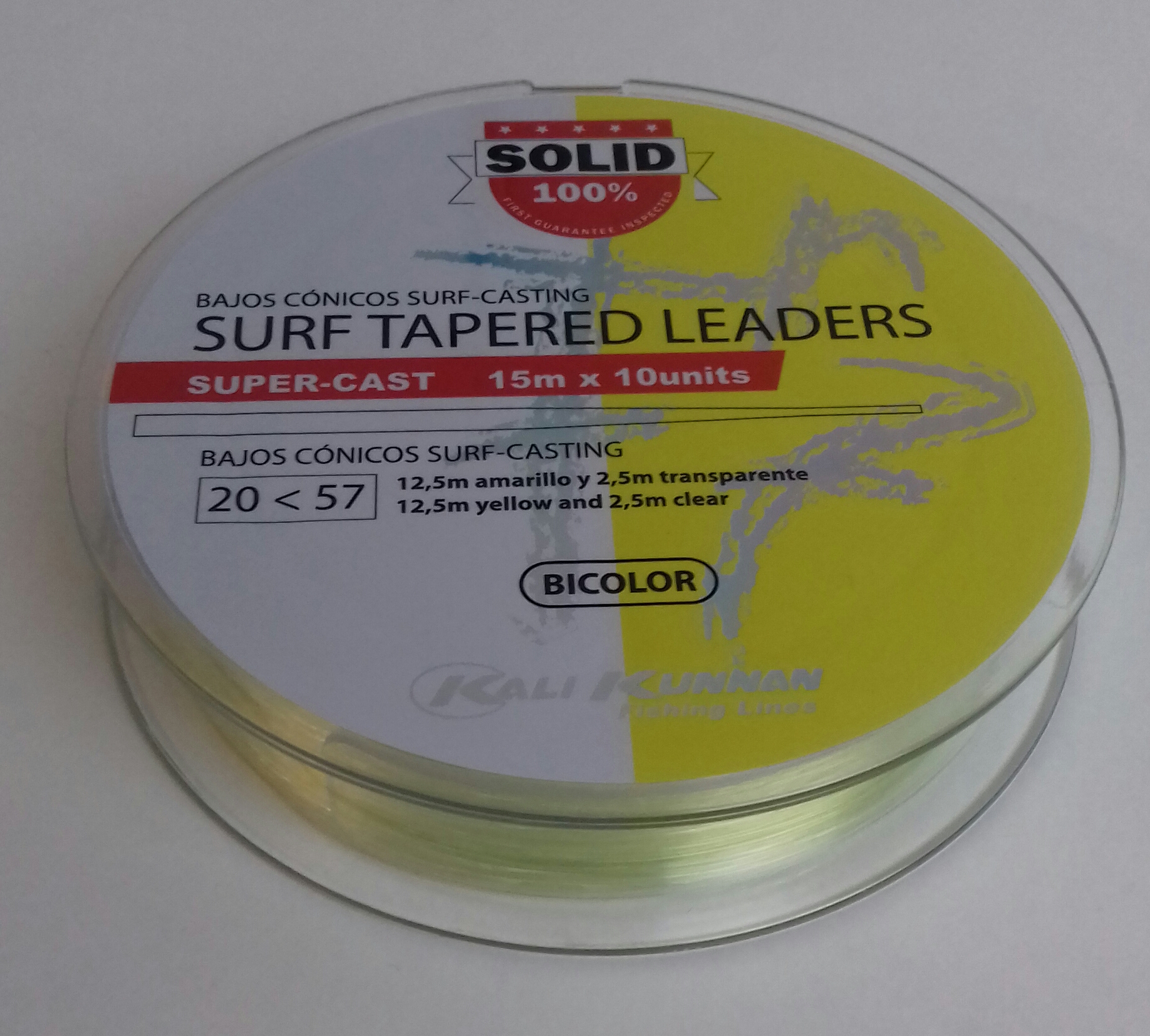 COLA SURF CASTING KALI KUNNAN 20-57 SOLID BICOLOR (10 unidades)