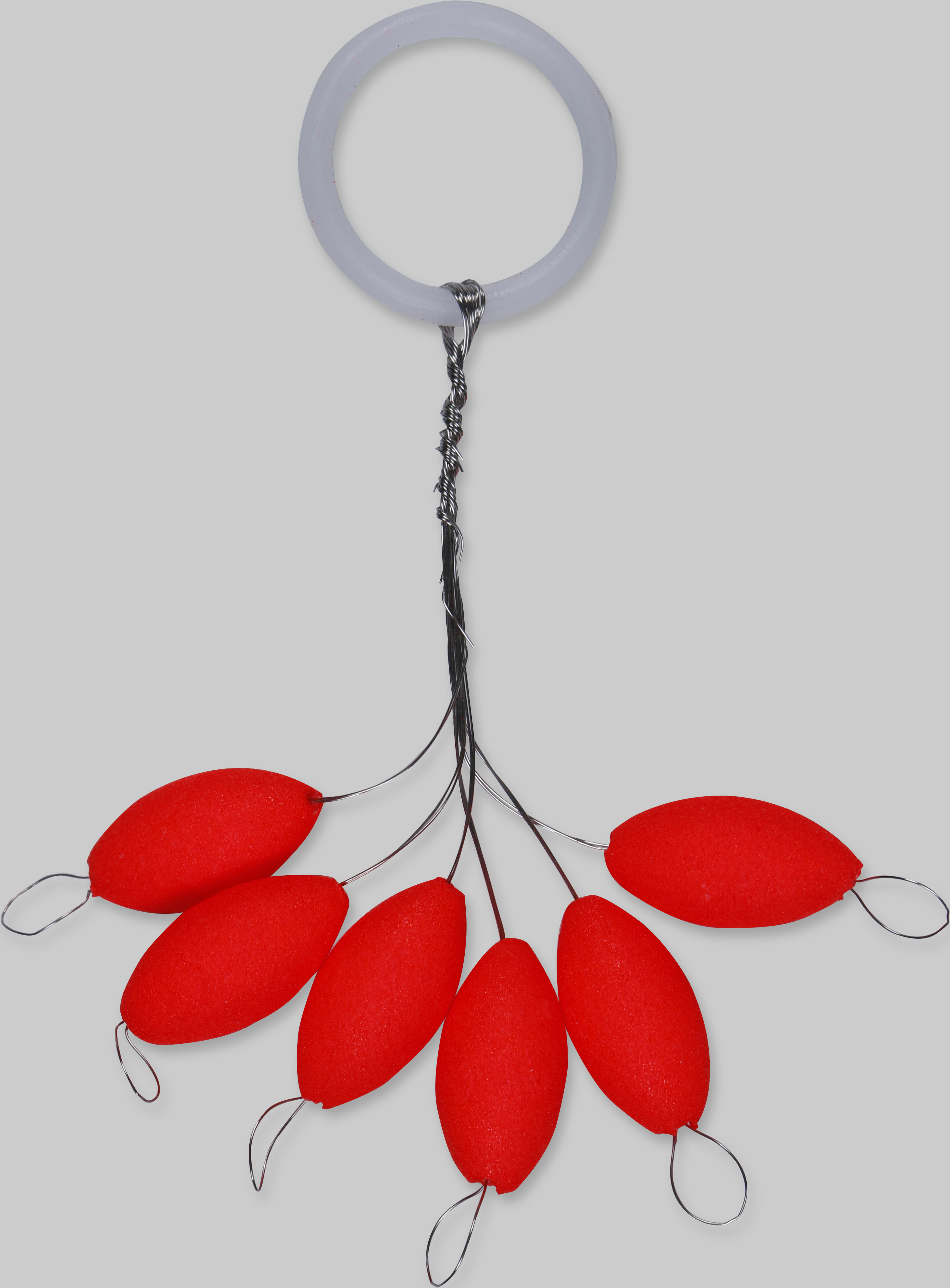 KALI OVALBAIT FLOTANTE 6X14 ROJO FOSFORESCENTE (6unidades)
