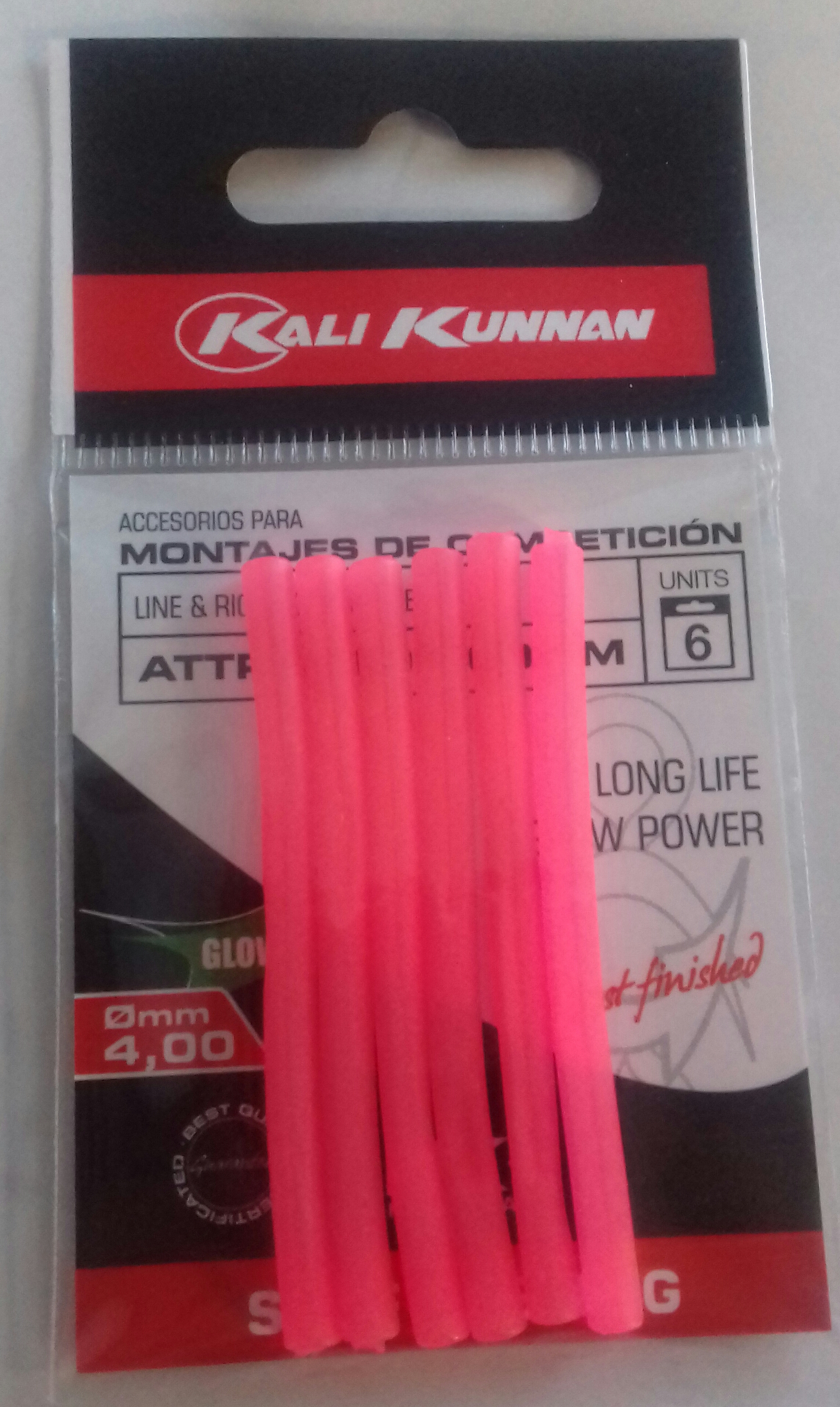 KALI KUNNAN ATTRACTOR 60mm GLOW-PINK (6 unidades)