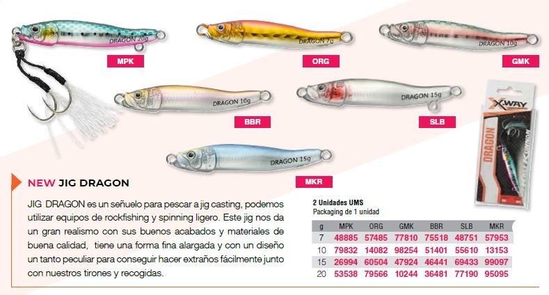 X-WAY JIG DRAGON 15g SLB