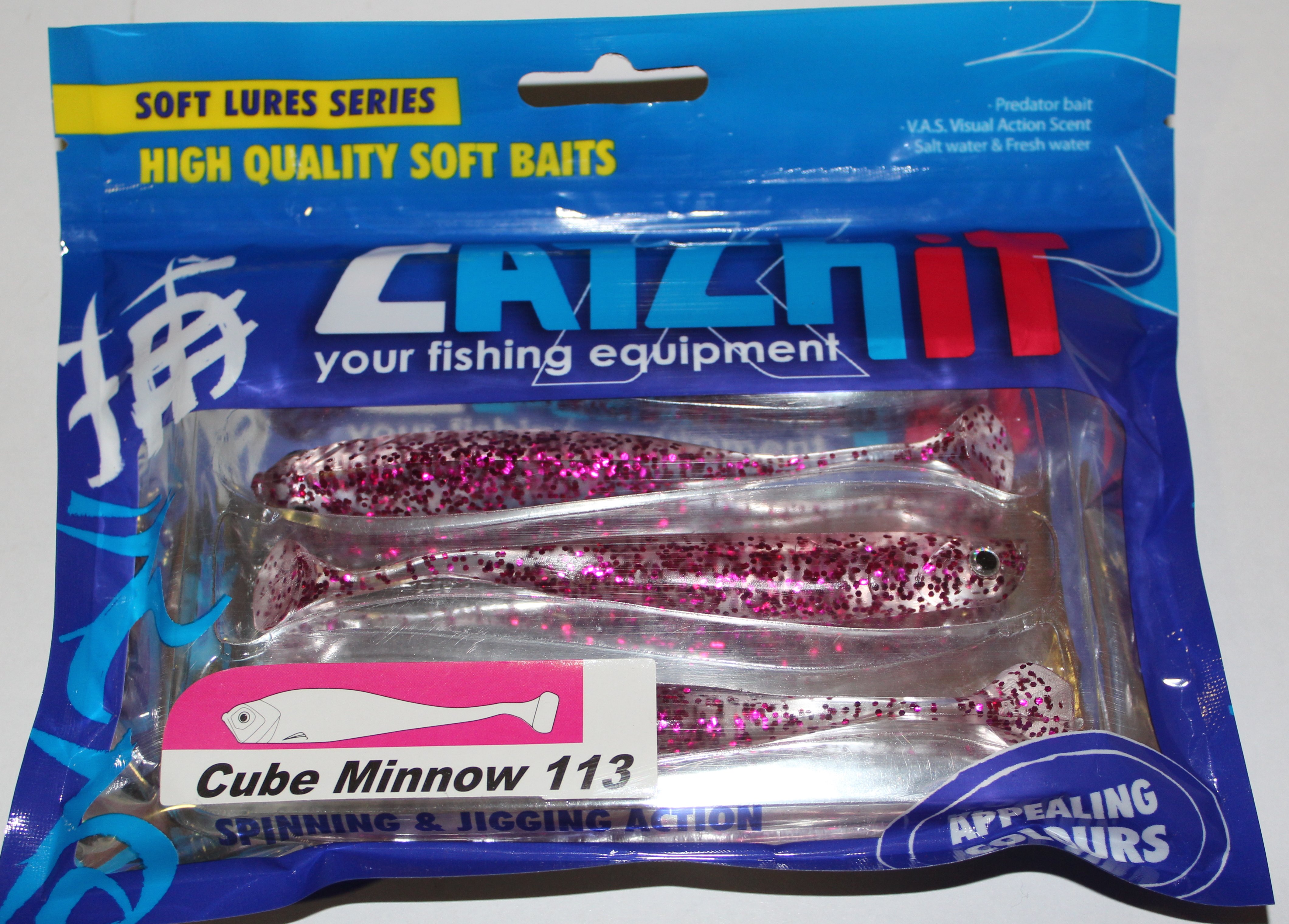 VINILO CATCH-IT CUBE MINNOW 113-85 (4 unidades)