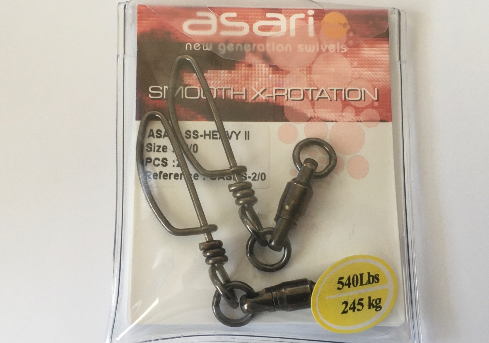 EMERILLON ASARI  SS-HEAVY II N.2/0 (2 unidades) 540LB