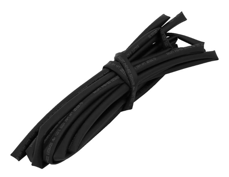 VERCELLI - TUBO TERMORRETRACTIL NEGRO 4mm 1m