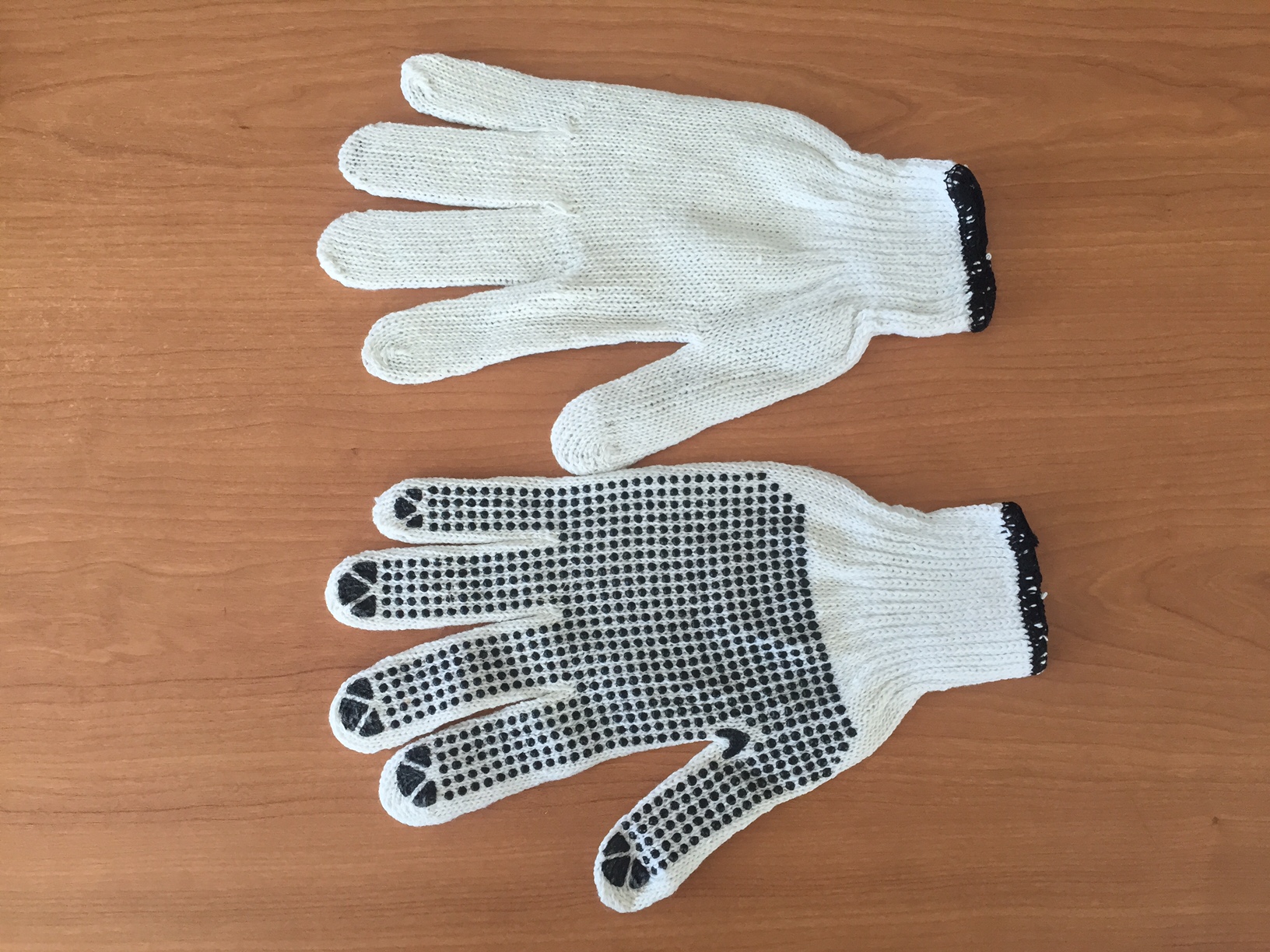 GUANTE POLYESTER/ALGODÓN MOTAS PVC TALLA 7