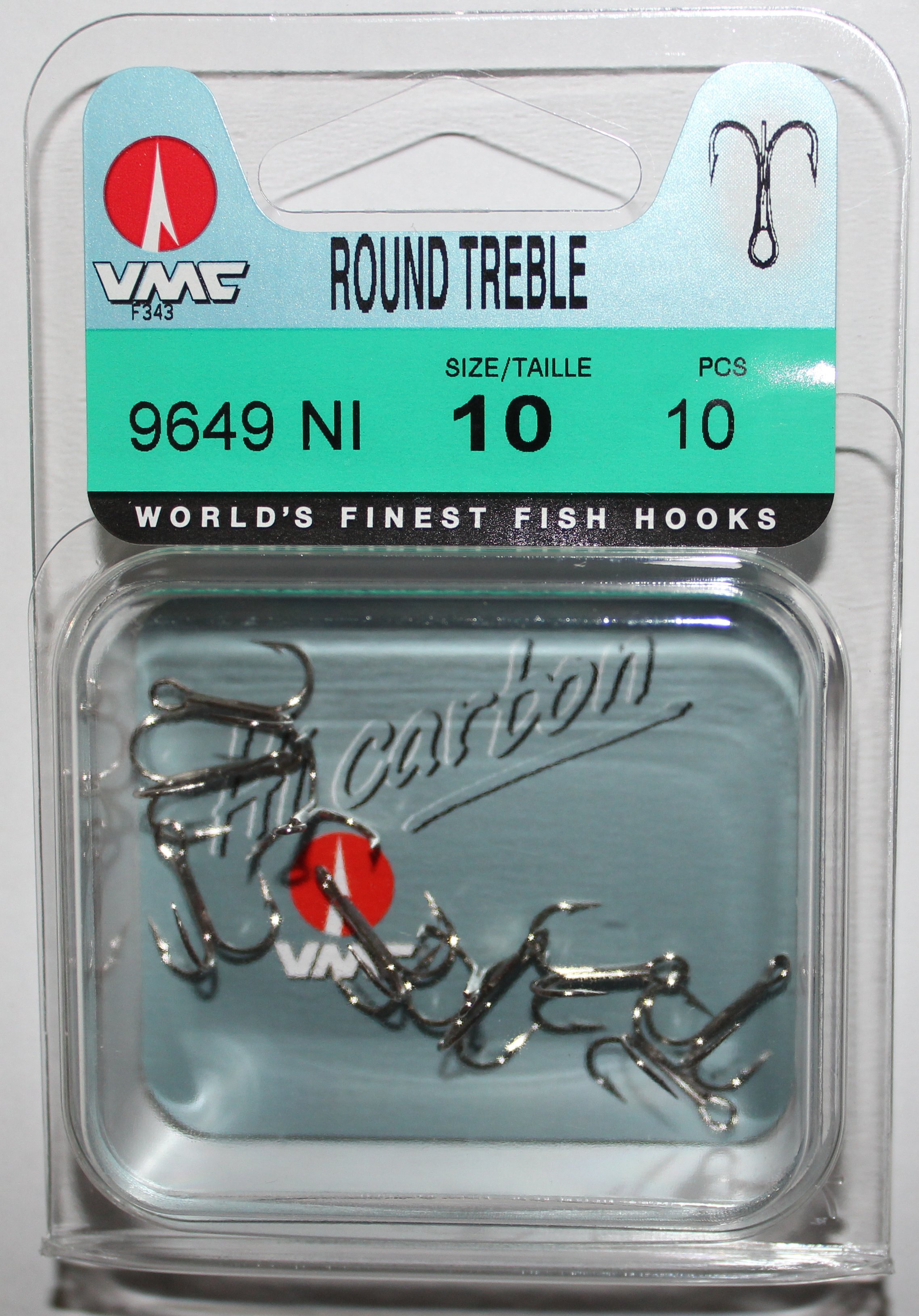 VMC 9649 Round Treble hooks size 10, 10 pcs